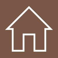 Home outline icon symbol vector image. Illustration of the house real estate graphic property design image