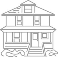 Home outline icon symbol vector image. Illustration of the house real estate graphic property design image