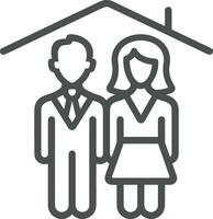 Home outline icon symbol vector image. Illustration of the house real estate graphic property design image