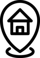 Home outline icon symbol vector image. Illustration of the house real estate graphic property design image