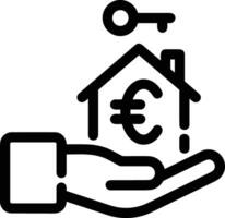 Home outline icon symbol vector image. Illustration of the house real estate graphic property design image