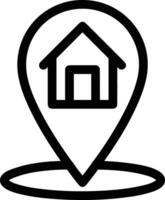 Home outline icon symbol vector image. Illustration of the house real estate graphic property design image