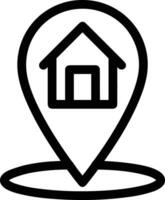 Home outline icon symbol vector image. Illustration of the house real estate graphic property design image