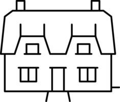 Home outline icon symbol vector image. Illustration of the house real estate graphic property design image