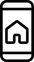 Home outline icon symbol vector image. Illustration of the house real estate graphic property design image