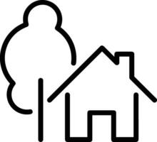 Home outline icon symbol vector image. Illustration of the house real estate graphic property design image