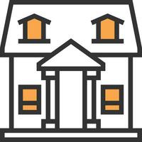 Home outline icon symbol vector image. Illustration of the house real estate graphic property design image