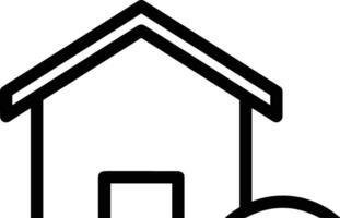 Home outline icon symbol vector image. Illustration of the house real estate graphic property design image