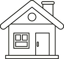 Home outline icon symbol vector image. Illustration of the house real estate graphic property design image