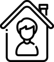 Home outline icon symbol vector image. Illustration of the house real estate graphic property design image