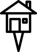 Home outline icon symbol vector image. Illustration of the house real estate graphic property design image