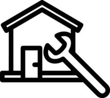 Home outline icon symbol vector image. Illustration of the house real estate graphic property design image