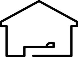 Home outline icon symbol vector image. Illustration of the house real estate graphic property design image