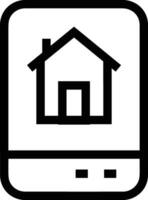 Home outline icon symbol vector image. Illustration of the house real estate graphic property design image