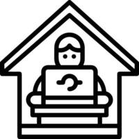 Home outline icon symbol vector image. Illustration of the house real estate graphic property design image