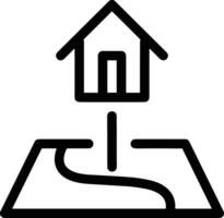 Home outline icon symbol vector image. Illustration of the house real estate graphic property design image