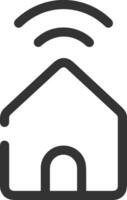 Home outline icon symbol vector image. Illustration of the house real estate graphic property design image