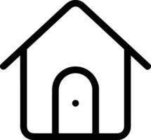 Home outline icon symbol vector image. Illustration of the house real estate graphic property design image