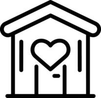 Home outline icon symbol vector image. Illustration of the house real estate graphic property design image