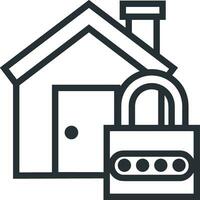 Home outline icon symbol vector image. Illustration of the house real estate graphic property design image