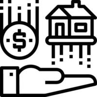 Home outline icon symbol vector image. Illustration of the house real estate graphic property design image