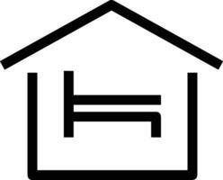 Home outline icon symbol vector image. Illustration of the house real estate graphic property design image