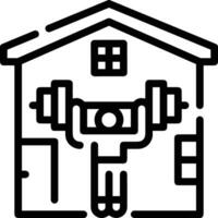 Home outline icon symbol vector image. Illustration of the house real estate graphic property design image