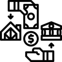 Home outline icon symbol vector image. Illustration of the house real estate graphic property design image