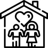 Home outline icon symbol vector image. Illustration of the house real estate graphic property design image