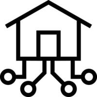 Home outline icon symbol vector image. Illustration of the house real estate graphic property design image