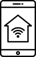 Home outline icon symbol vector image. Illustration of the house real estate graphic property design image