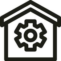 Home outline icon symbol vector image. Illustration of the house real estate graphic property design image