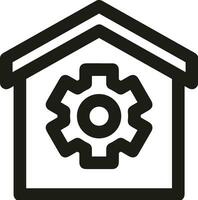 Home outline icon symbol vector image. Illustration of the house real estate graphic property design image