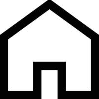 Home outline icon symbol vector image. Illustration of the house real estate graphic property design image