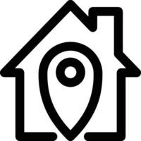 Home outline icon symbol vector image. Illustration of the house real estate graphic property design image