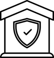 Home outline icon symbol vector image. Illustration of the house real estate graphic property design image