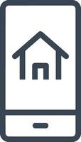 Home outline icon symbol vector image. Illustration of the house real estate graphic property design image