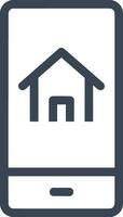 Home outline icon symbol vector image. Illustration of the house real estate graphic property design image