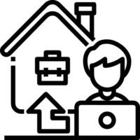 Home outline icon symbol vector image. Illustration of the house real estate graphic property design image