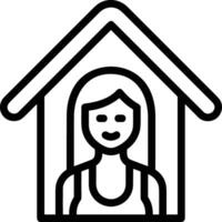 Home outline icon symbol vector image. Illustration of the house real estate graphic property design image