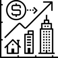 Home outline icon symbol vector image. Illustration of the house real estate graphic property design image