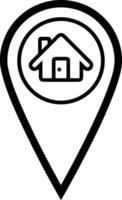 Home outline icon symbol vector image. Illustration of the house real estate graphic property design image