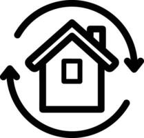 Home outline icon symbol vector image. Illustration of the house real estate graphic property design image