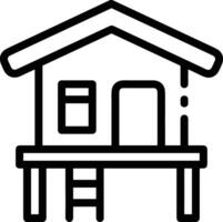 Home outline icon symbol vector image. Illustration of the house real estate graphic property design image