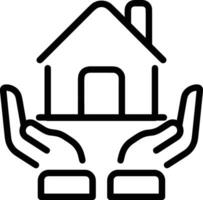 Home outline icon symbol vector image. Illustration of the house real estate graphic property design image