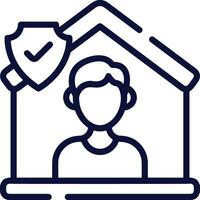 Home outline icon symbol vector image. Illustration of the house real estate graphic property design image