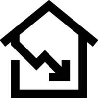 Home outline icon symbol vector image. Illustration of the house real estate graphic property design image