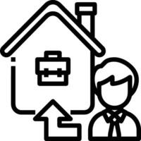 Home outline icon symbol vector image. Illustration of the house real estate graphic property design image