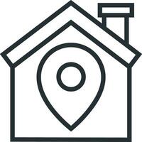 Home outline icon symbol vector image. Illustration of the house real estate graphic property design image