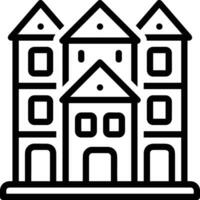 Home outline icon symbol vector image. Illustration of the house real estate graphic property design image